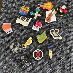 Musical Instrument themed crocs Shoe Charms new set of 14 new